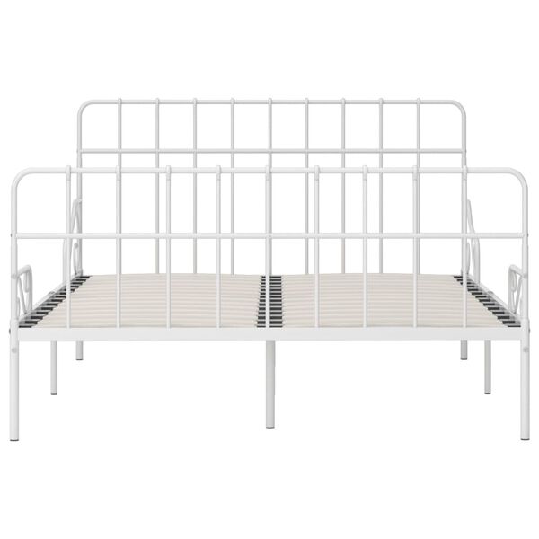 vidaXL Cadre de lit sans matelas avec sommier &agrave; lattes m&eacute;tal 120x200cm