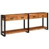 vidaXL Tables console 2 pc Marron 200 x 33 x 75 cm