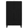 vidaXL Haut Armoire Ch&ecirc;ne noir 69,5 x 30 x 115 cm Bois d'ing&eacute;nierie