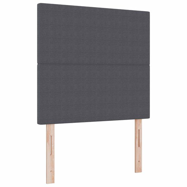 vidaXL T&ecirc;te de lit LED avec t&ecirc;te de lit Gris fonc&eacute; 90 cm Polyester