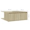 vidaXL Table basse ch&ecirc;ne sonoma 80x80x31 cm bois d'ing&eacute;nierie