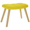 vidaXL Chaise de relaxation avec repose-pied jaune clair tissu