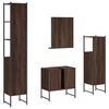 vidaXL Ensemble d'armoires de salle de bain 4 pcs ch&ecirc;ne marron