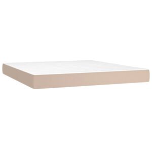 vidaXL Matelas de lit &agrave; ressorts ensach&eacute;s fermet&eacute; moyenne Cappuccino 160x200x20 cm