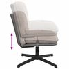 vidaXL Chaise pivotante de bureau gris clair boucl&eacute; comme laine tissu