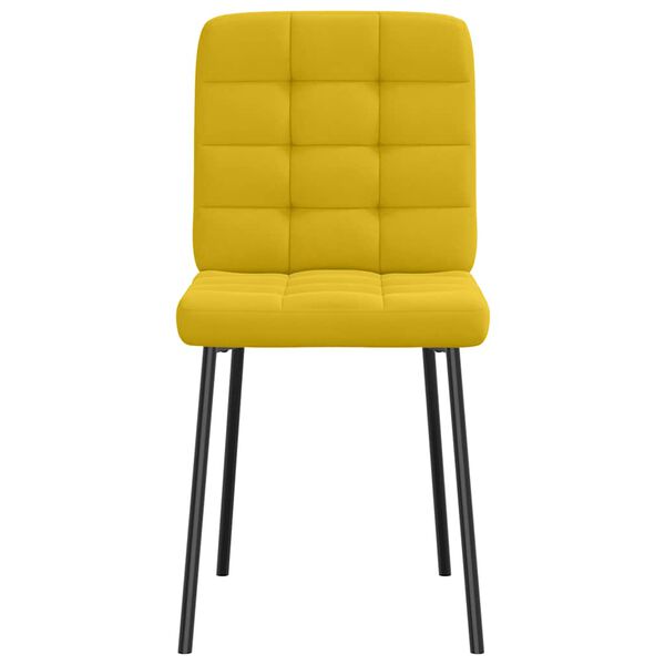 vidaXL Chaises &agrave; manger lot de 6 jaune velours