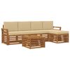 vidaXL Ensemble de canap&eacute;s d'ext&eacute;rieur 6 pcs Naturel et Beige