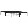 vidaXL Cadre de lit m&eacute;tal sans matelas noir 135x190 cm