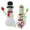 vidaXL Famille de bonhomme de neige gonflable avec LED 500 cm