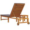 vidaXL Transat 2 pcs Marron Bois d'Acacia Massif