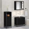 vidaXL Ensemble de mobilier de salle de bain avec tiroir Ch&ecirc;ne noir