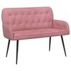 vidaXL Canap&eacute; 2 places avec pieds en m&eacute;tal 2 place Rose Velours