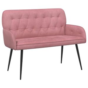 vidaXL Canap&eacute; 2 places avec pieds en m&eacute;tal 2 place Rose Velours