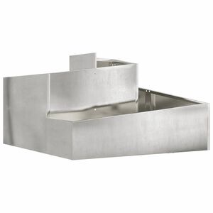 vidaXL Cache-pot de jardin Argent 60 x 60 x 50 cm Acier inoxydable
