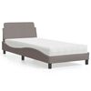 vidaXL Lit avec matelas Dover taupe 80x200 cm tissu
