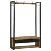 vidaXL Porte-v&ecirc;tements avec tiroir Marron Bois de manguier massif