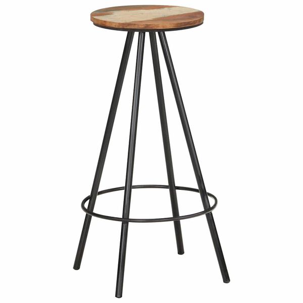 vidaXL Tabourets de bar lot de 2 bois massif de r&eacute;cup&eacute;ration