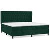 vidaXL Sommier &agrave; lattes de lit et matelas Vert fonc&eacute; 200x200cm Velours