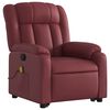 vidaXL Fauteuil inclinable de massage Rouge bordeaux Similicuir
