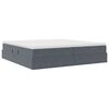 vidaXL Lit avec rangement et matelas Gris fonc&eacute; 200 x 200 cm Velours