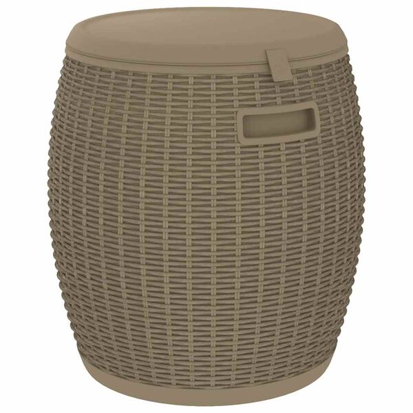 vidaXL Bo&icirc;te de rangement de jardin 4 en 1 marron clair polypropyl&egrave;ne