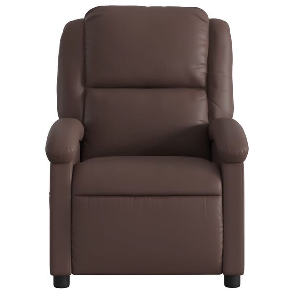 vidaXL Fauteuil inclinable Marron Similicuir