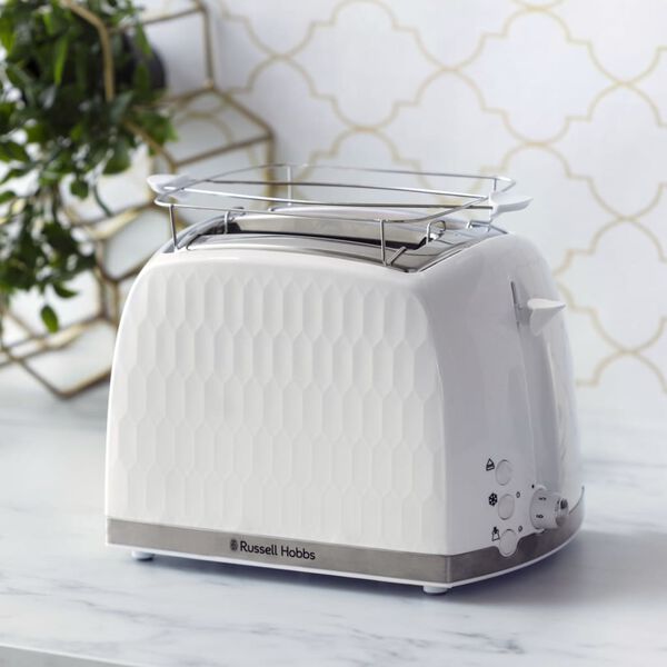 Russell Hobbs Grille-pain &agrave; 2 tranches Honeycomb Blanc