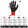 vidaXL Gants de Travail 12 pcs Rouge et Noir 8 / m Rev&ecirc;tement en latex