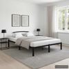 vidaXL Cadre de lit sans matelas noir m&eacute;tal 160x200 cm
