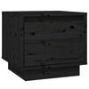vidaXL Tables de chevet 2 pcs Noir 35x34x32 cm Bois de pin solide
