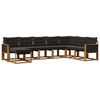 vidaXL Ensemble de canap&eacute;s d'ext&eacute;rieur 8 pc Naturel et noir