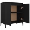vidaXL Buffet noir 60x35x70 cm bois d'ingénierie