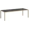 vidaXL Table de Jardin Beige polyrotin