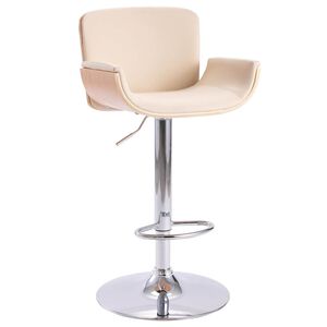 vidaXL Tabouret de bar Cr&egrave;me Similicuir