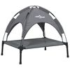 vidaXL Lit pour chien avec auvent anthracite tissu Oxford et acier