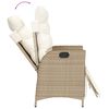 vidaXL Ensemble &agrave; manger de jardin et coussins 7 pcs beige poly rotin