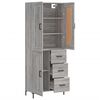vidaXL Buffet haut Sonoma gris 69,5x34x180 cm Bois d'ing&eacute;nierie