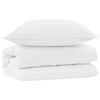 vidaXL Ensemble de Duvet avec oreiller 2 pi&egrave;ces Blanc Microfibre
