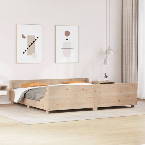vidaXL Cadre de lit sans matelas 200x200 cm bois massif de pin