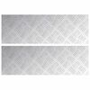 vidaXL Nez de marche Rectangulaire 2 pcs Argent&eacute; 60 x 20 cm Aluminium