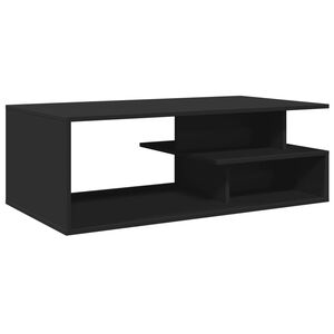 vidaXL Table basse noir 102x55x35 cm bois d'ing&eacute;nierie