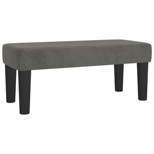 vidaXL Banc Gris fonc&eacute; 70x30x30 cm Velours