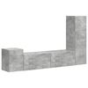 vidaXL Ensemble meuble TV 4 pc Gris b&eacute;ton Bois d'ing&eacute;nierie