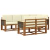 vidaXL Ensemble de canap&eacute;s d'ext&eacute;rieur 7 pc Naturel et Cr&egrave;me Polyester