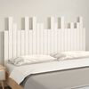 vidaXL T&ecirc;te de lit murale Blanc 146,5x3x80 cm Bois massif de pin