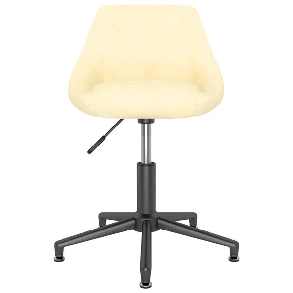 vidaXL Chaises pivotantes &agrave; manger lot de 4 cr&egrave;me velours