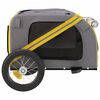 vidaXL Remorque de vélo pour animaux de compagnie jaune et gris
