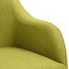 vidaXL Chaise pivotante de salle &agrave; manger Vert Tissu