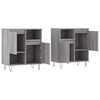 vidaXL Buffets 2 pcs sonoma gris bois d'ing&eacute;nierie