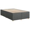 vidaXL Sommier &agrave; lattes de lit avec matelas gris fonc&eacute; 120x190cm tissu